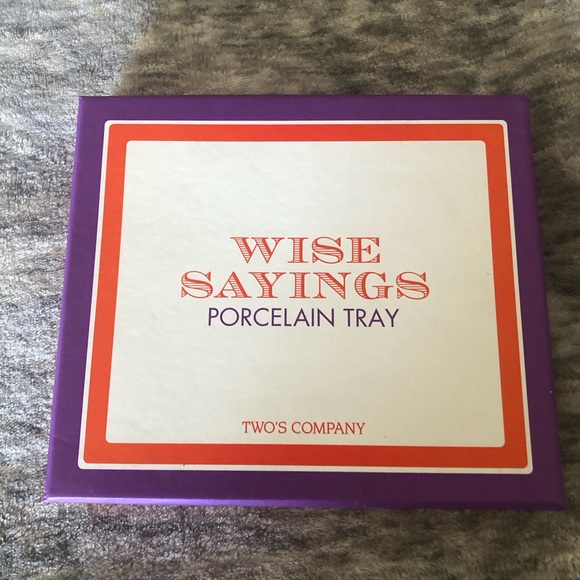 Wise Sayings white Porcelain tray - Picture 2 of 4